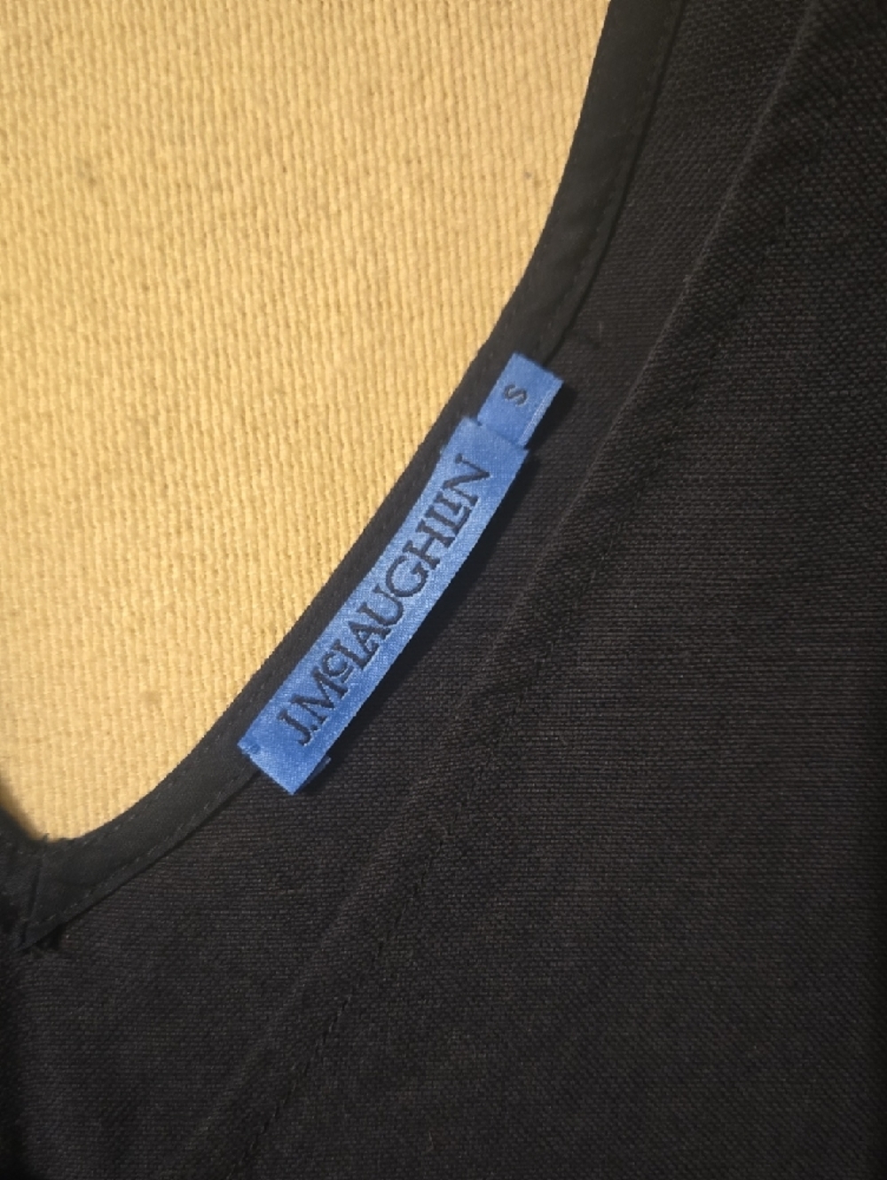 J. McLaughlin Navy V-Neck Ruffle Tank - Picture 2 of 4